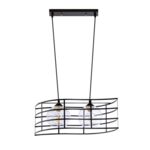 Lampa wisząca 2-płomienna W-5179/2 60 W E27 czarna