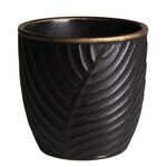 Osłonka ceramiczna JUNE 13,5 x 13,5 x 13 cm czarna