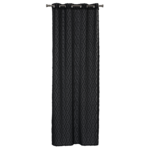 Firana z kółkami TULUM 140 x 260 cm czarna