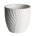 Osłonka ceramiczna JUNE 13,5 x 13,5 x 13 cm kremowa