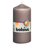 Świeca pieńkowa 12 x 5,8 cm ciepły szara