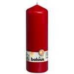 Świeca pieńkowa 20 x 6,8 cm bordowa