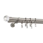 Karnisz podwójny GLOBE II 19/19 mm stal nierdzewna zestaw