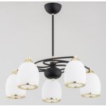 Żyrandol 5-płomienny CORONEL 2116 E27 opal, czarny