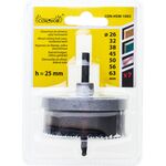 Otwornica do drewna 26 - 63 mm h 25 mm zęby hartowane, zestaw: 7 sztuk Condor