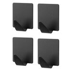 Wieszaki samoprzylepne kwadrat 4 sztuki Niko Black