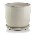 Donica z podstawką 32 x 26 cm kremowa