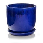 Donica z podstawką 32 x 26 cm kobalt