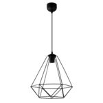 Lampa wisząca 1-płomienna W-1201/1 60 W E27 czarna
