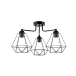 Lampa wisząca 3-płomienna W-1201/3 60 W E27 czarna