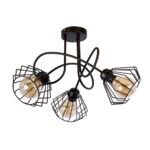 Lampa wisząca 3-płomienna W-LOOP/3 BRYLANT 60 W E27 czarna
