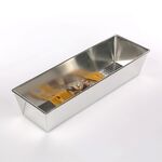 Forma do babki fakturowana 35 x 11 x 7,5 cm srebrna