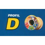 Uszczelka profil D 100 m czarna