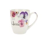 Kubek Bratki 400 ml z porcelany NewBone