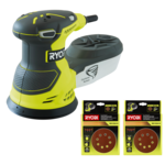 Szlifierka mimośrodowa 300 W z papierami ściernymi Ryobi