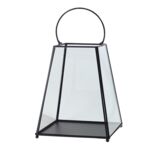 Latarenka metalowa stożkowa 21 x 21 x 26,5 cm