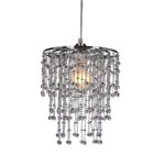 Lampa wisząca RONI 1x60W E27 abażur chromowy