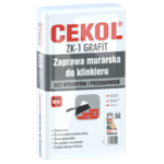 Zaprawa murarska do klinkieru ZK-1 grafit 23 kg CEKOL