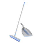 Zestaw miotła gumowa z trzonkiem + zmiotka gumowa z szufelką BACTERIA STOP