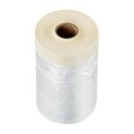 Folia ochronna z taśmą CQ F-HDPE 7 µm 140 cm x 33 m C20 cm