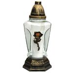 Znicz szklany 28,5 cm Z-36 złoty