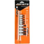 Nasadka Hex - 1/4" L-35 mm H 2 x 3 x 4 x 5 x 6 3 x 8" L-50 mm H 7 x 8 x 10 x 12, zestaw: 9 sztuk