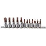 Nasadka Torx - 1/4" L-35mm T 8 x 10 x 15 x 20 x 25 x 27 x 30 3 x 8" L-50 mm T 40 x 45 x 47 x 50 x 55, 12 sztuk Jufisto