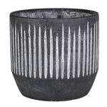 Osłonka cementowa FINN 26 x 26 x 24 cm antracyt+białe paski