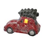 Figurka ceramiczna AUTKO 15 x 7,6 x 10 cm LED czerwono-zielony