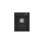Zlewozmywak Argos 1B1D 39 x 48 cm czarny mat