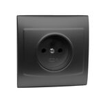 Gniazdo pojedyncze gez uziemienia VEGA czarny