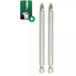 Końcówki wkrętakowe bity Pozidriv PZ2x100 mm 2 szt blister