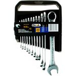 Klucze płasko - oczkowe 6 - 22 mm, zestaw 12 sztuk Drel