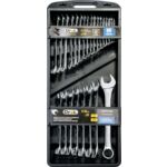 Klucze płasko - oczkowe 6 - 32 mm, zestaw 25 sztuk Drel