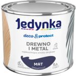 Farba akrylowa Jedynka Deco&Protect Drewno i Metal Mat Granatowy 0,2 l