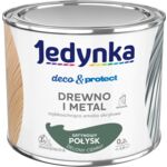 Farba akrylowa Jedynka Deco&Protect Drewno i Metal Satynowy Połysk Zielony ciemny 0,2 l