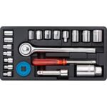 Klucz nasadowy 1/4", 3/8", 4 - 17 mm zestaw 20 sztuk Condor