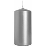 Świeca walec SW600-271 perłowy srebrny BISPOL