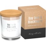 Świeca zapachowa w szkle SN73-325 sojowa liść laurowy- jeżyna BISPOL