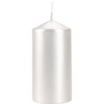 Świeca walec SW600-190 perłowy biały BISPOL