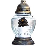 Znicz szklany Z-53/ZŁ 30,5 cm złoty