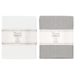 Obrus ze srebrnym połyskiem 130 x 180 cm mix biały/szary