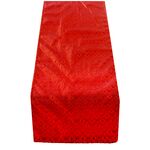 Bieżnik welurowy 32 x 180 cm bordowy/złoty