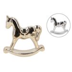 Figurka ceramiczna koń na biegunach 15,5 x 4,5 x 17,5 cm mix