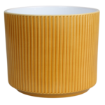 Osłonka ceramiczna cylinder 12 cm miodowy lazur
