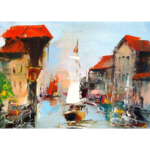 Obraz 50 x 70 cm Port Malowany