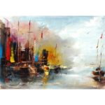 Obraz 100 x 70 cm Port Statki 2