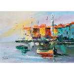 Obraz 100 x 70 cm Malowany Port