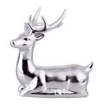 Figurka porcelanowa renifer 13,5 x 7,5 x 14 cm srebrny