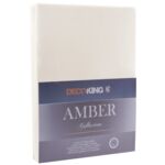 Prześcieradło AMBER 160-180 x 200+30 cm beżowy